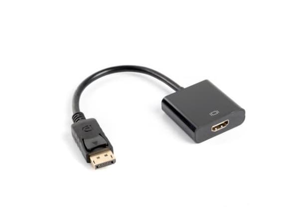 Lanberg - Video adapter - DisplayPort hann til HDMI hunn - 20 cm - svart