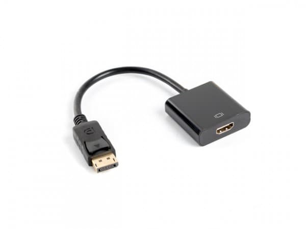 Lanberg - Video adapter - DisplayPort hann til HDMI hunn - 20 cm - svart