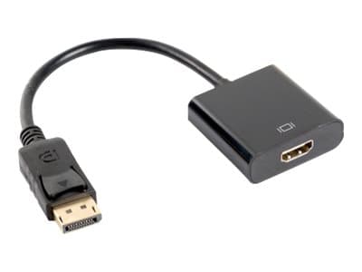 Lanberg - Video adapter - DisplayPort hann til HDMI hunn - 20 cm - svart