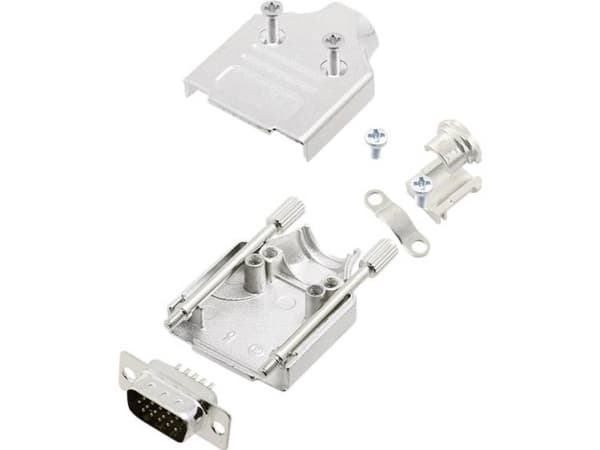 encitech MHDM-09-HDP15-K 6355-0059-01 D-SUB stiftliste-sæt 180 ° Poltal: 15 Loddekop 1 Set