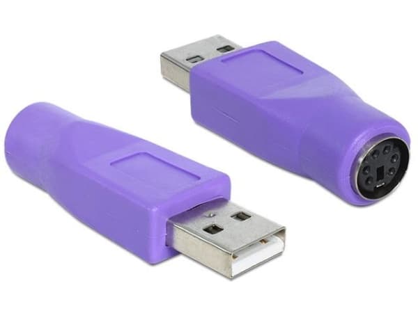 Delock - Adapter för tangentbord/mus - PS/2 (hona) till USB (hane)