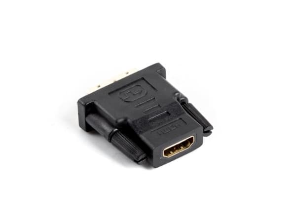 Lanberg - Video adapter - DVI-D hann til HDMI hunn - svart - tommelskruer