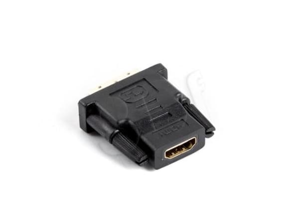 Lanberg - Video adapter - DVI-D hann til HDMI hunn - svart - tommelskruer
