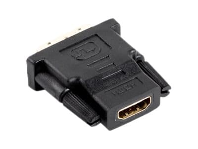 Lanberg - Video adapter - DVI-D hann til HDMI hunn - svart - tommelskruer