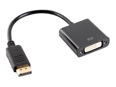Lanberg - Video adapter - dobbeltlenke - DisplayPort (hann) til DVI-D (hunn) - DisplayPort 1.0 - 10 cm - svart