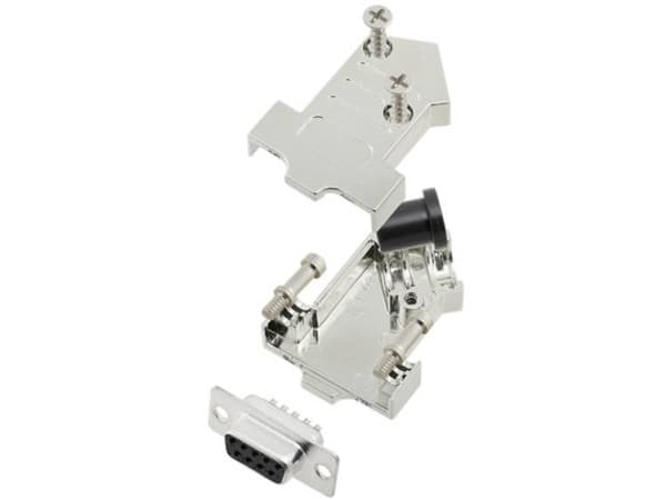 TRU COMPONENTS TCD45NT09MDBSK 7708512 D-SUB-bussningssats 45° Antal poler: 9 Lödhuvud 1 st