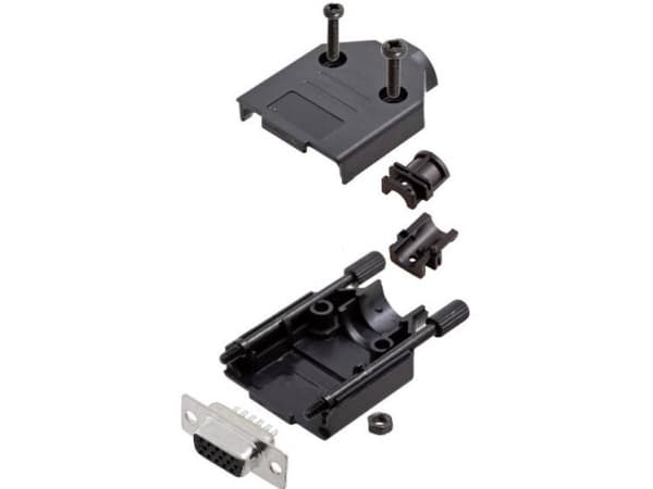 Amphenol Amphenol L17DTPK-P-09+L77HDE15S D-SUB-skärningssats 180° Antal poler: 15 Lödhuvud 1 st