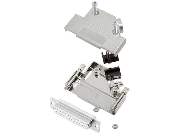 encitech D45PK-M-25-DBS-W-K 6355-8009-13 D-SUB-bussningsremsa 45° Polantal: 25 Lödhuvud 1 st