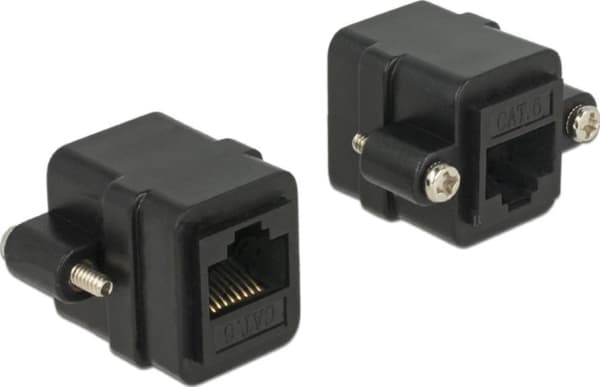 Delock Panel-Mount - Kopplingsdon för nätverk - RJ-45 (hona) till RJ-45 (hona) - CAT 6