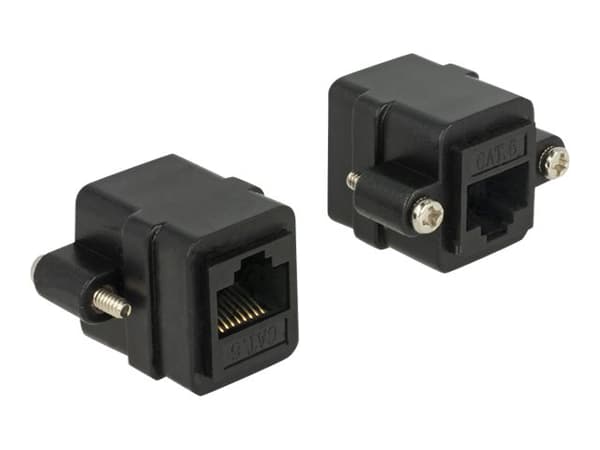 Delock Panel-Mount - Nettverkkopler - RJ-45 (hunn) til RJ-45 (hunn) - CAT 6