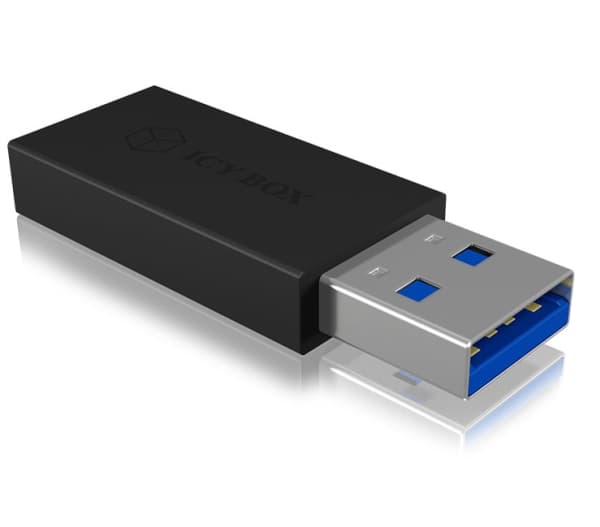 ICY BOX IB-CB015 - USB-adapter - 24 pin USB-C (hunn) til USB-type A (hann) - USB 3.1 Gen2 - svart