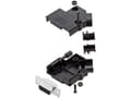 Miniatyrbilde 1 av 3: Amphenol L17D45PK-P-25+L77SDB25S D-SUB bøsningsliste-sæt 45 ° Poltal: 25 Loddekop 1 stk