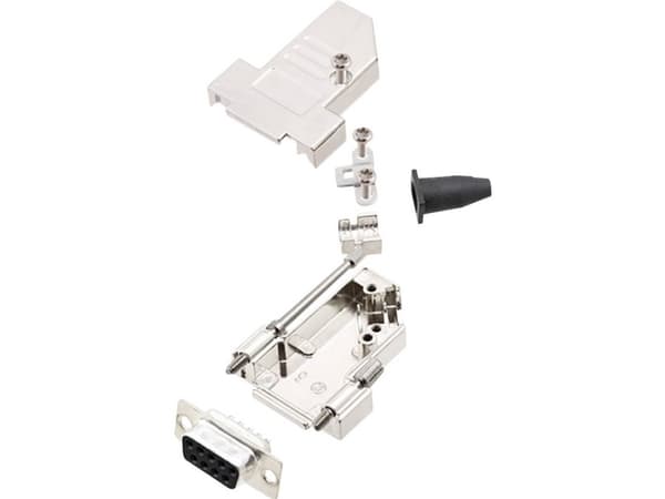 encitech DTSL09-S-JSRG+DMS-K 6355-0042-31 D-SUB bøsningsliste-sæt 45 ° Poltal: 9 Loddekop 1 Set
