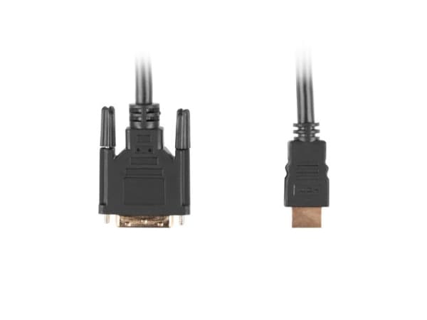 Lanberg CA-HDDV-10CC-0005-BK, 0,5 m, HDMI-tyyppi A (vakio), DVI-D, Uros, Uros, Suora