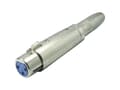 Miniatyrbild 3 av 3: Kash KASH XLR-adapter XLR-kontakt - Jack-kontakt 6,3 mm Stereo Poltal:3 1 st