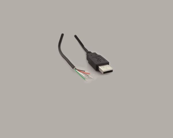 BKL Electronic 10080109, 1,8 m, USB A, USB 2.0, Sort