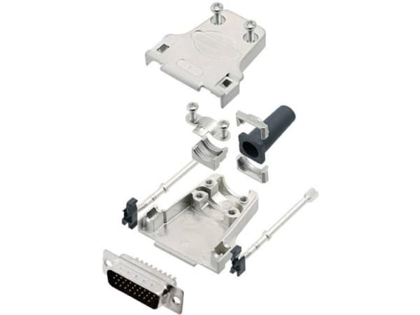 Amphenol L17DTZF09-LJS-RG+L717HDE15P D-SUB stiftliste-sæt 180 ° Poltal: 15 Loddekop 1 stk