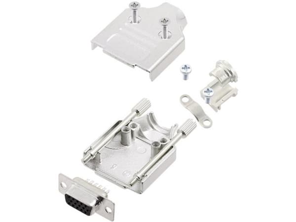 Amphenol Amphenol L17MHDM09+L77HDE15S D-SUB-skärningssats 180° Antal poler: 15 Lödhuvud 1 st