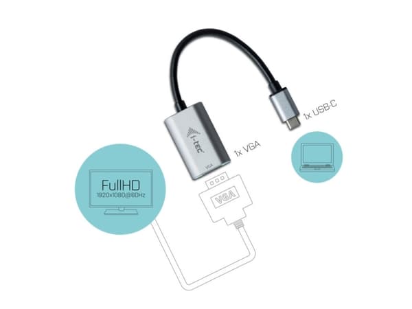 i-Tec - Ekstern videoadapter - USB-C 3.1 - VGA