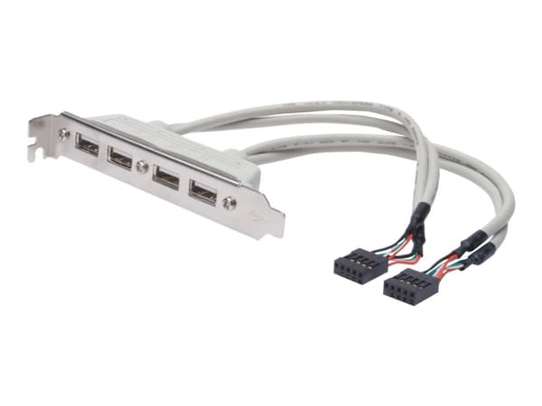 ASSMANN - USB-panel - 10 pin IDC (hunn) til USB (hunn) - 25 cm - formstøpt - beige