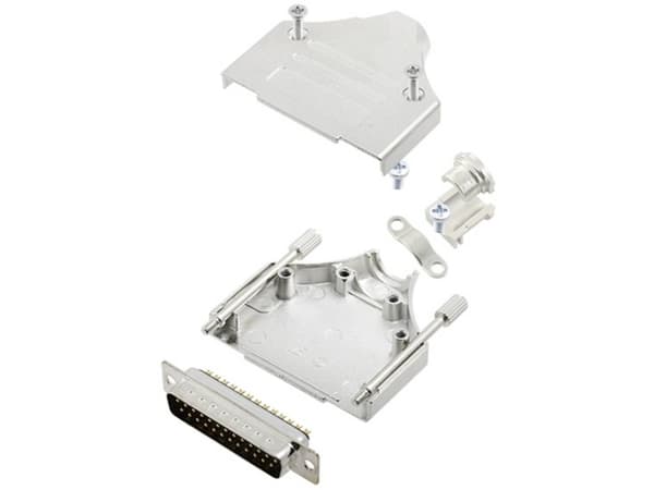 TRU COMPONENTS TCMHDM25DMPK 7709448 D-SUB tappiliuska 180° Nastojen määrä: 25 Juotoskuppi 1 kpl