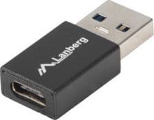 Lanberg - USB-adapter - USB-type A (hann) til 24 pin USB-C (hunn) - USB 3.1 Gen1 OTG - svart