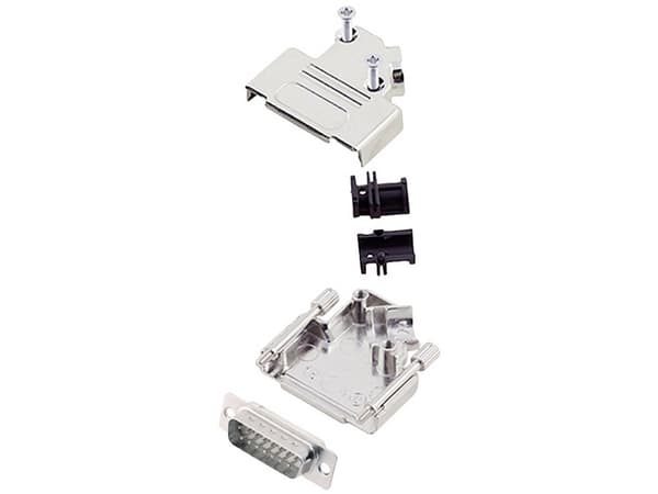 encitech D45ZK15-DBP-W-K 6355-8003-02 D-SUB stiftliste-sæt 45 ° Poltal: 15 Loddekop 1 stk