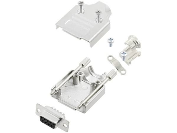TRU COMPONENTS TCMHDM09DMSK 7709700 D-SUB-skärningssats 180° Antal poler: 9 Lödhuvud 1 st