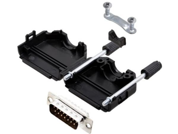 TRU COMPONENTS TCDPPK15BKDMPK 7709124 D-SUB stiftlistsats 180° Polantal: 15 Lödskål 1 st
