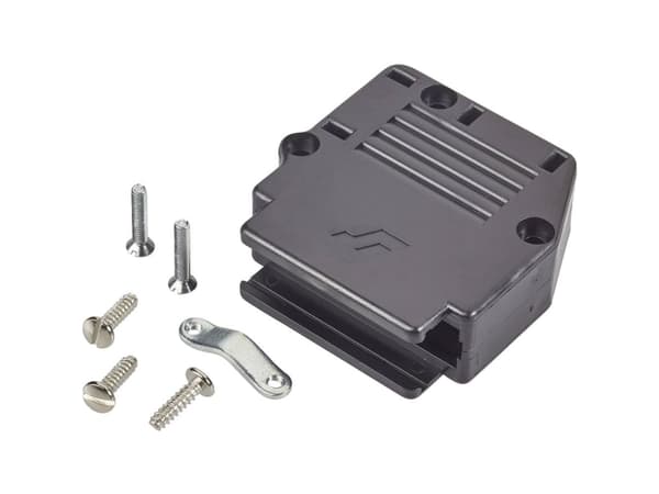 FCI D-SUB 863093C15ALF D-SUB-kabinet Poltal: 15 Plastic, metalliseret 90 ° Sort 1 stk