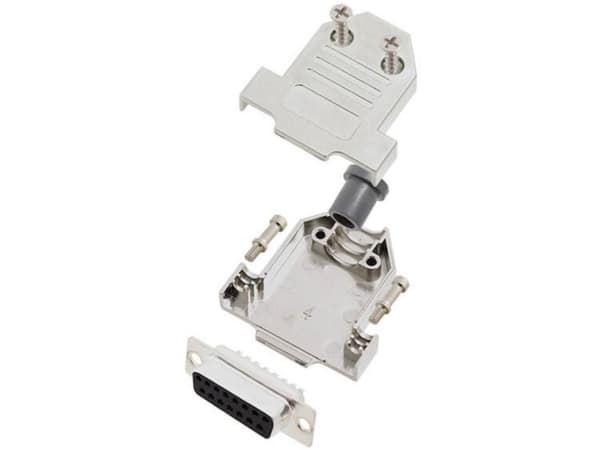 TRU COMPONENTS TCDTNT15MDBSK 7708432 D-SUB-skärningssats 180° Antal poler: 15 Lödhuvud 1 st