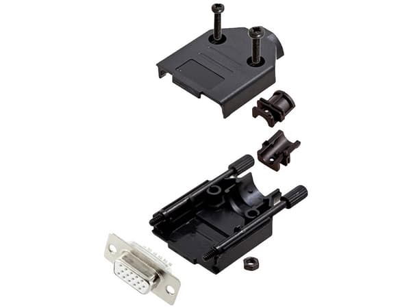 encitech DTPK-P-09-HDS15-W-K 6355-8053-11 D-SUB-skärningssats 180° Antal poler: 15 Lödhuvud 1 st
