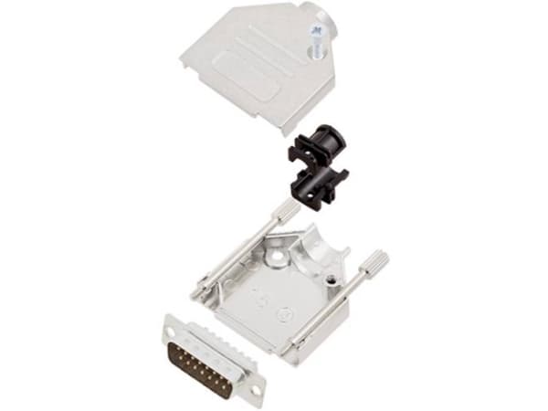 TRU COMPONENTS TCDTZK15DBPK 7708496 D-SUB stiftremssats 180° Polantal: 15 Lödskål 1 st