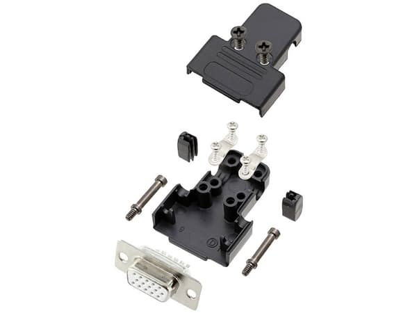 encitech TRI-P-09-HDS15-W-K 6355-8068-11 D-SUB bøsningsliste-sæt 180 ° Poltal: 15 Loddekop 1 stk