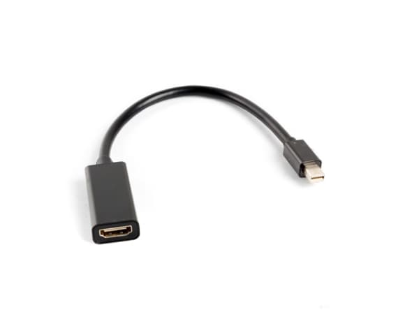 Lanberg - Video adapter - Mini DisplayPort hann til HDMI hunn - 20 cm - svart