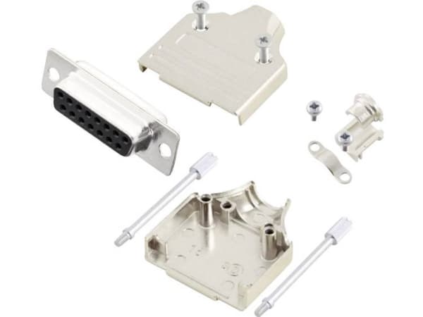 MH Connectors MHDM15-DM15S-K D-SUB bøsningsliste-sæt 180 ° Poltal: 15 Loddekop 1 stk