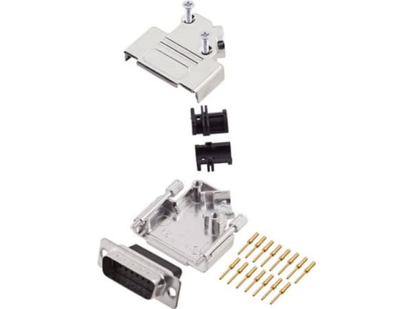 encitech D45ZK15-DBCP-K 6355-0051-02 D-SUB stiftliste-sæt 45 ° Poltal: 15 Crimp 1 stk