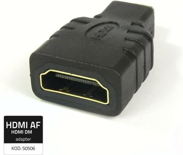 Qoltec - HDMI-adapter - 19 pin micro HDMI Type D hann til HDMI hunn