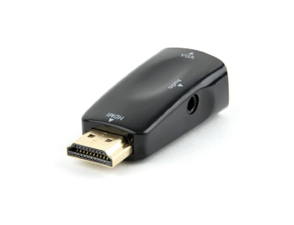 Cablexpert - Video adapter - HDMI hann til HD-15 (VGA), mini-phone stereo 3.5 mm hunn - svart - 1080p-støtte