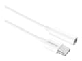 Miniatyrbilde 3 av 5: Huawei CM20 - USB-C til hodetelefonkontaktadapter - 24 pins USB-C hann til miniplugg hunn - 9 cm - hvit