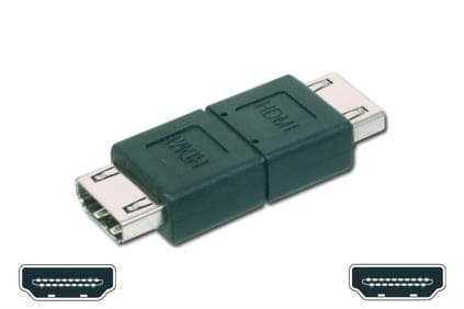 DIGITUS - HDMI-adapter - HDMI hona till HDMI hona - skärmad - svart