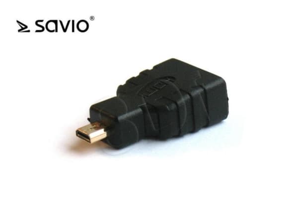 SAVIO CL-17 - HDMI-adapter - 19 pin micro HDMI Type D hann til HDMI hunn