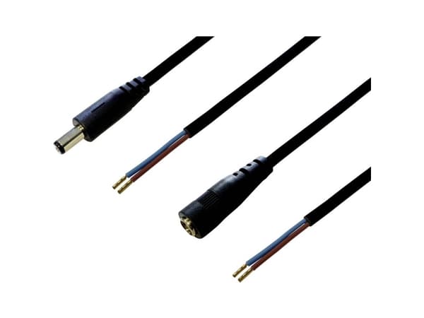 BKL Electronic Lavvoltstilslutningskabel Lavspændingstilslutning, Lavspændingsstik - åben ende 5.50 mm 2.10 mm 2.10 mm 2.50 m 1 Set