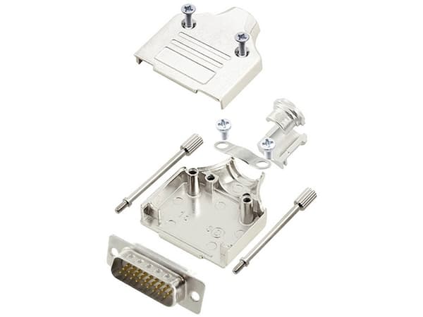 encitech MHDM-15-HDP26-W-K 6355-8059-02 D-SUB stiftliste-sæt 180 ° Poltal: 26 Loddekop 1 stk