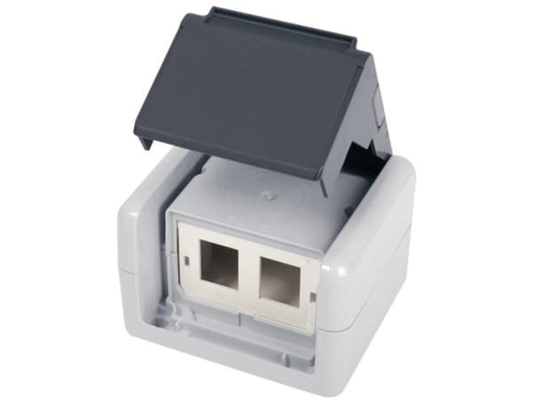 Telegärtner RJ45 Outlet IP44 AP, Harmaa