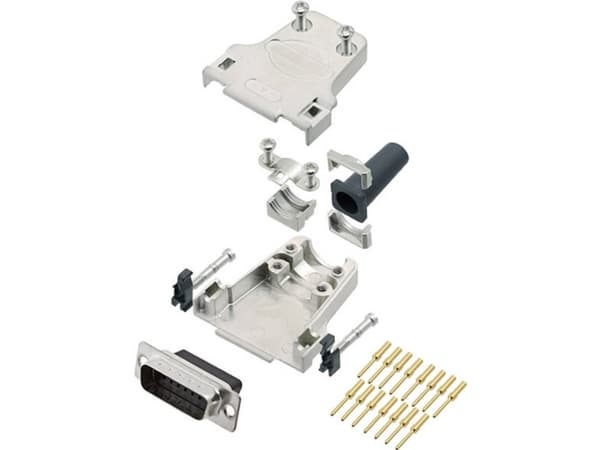 encitech DTZF15-DBCP-K 6355-0048-02 D-SUB stiftliste-sæt 180 ° Poltal: 15 Crimp 1 stk