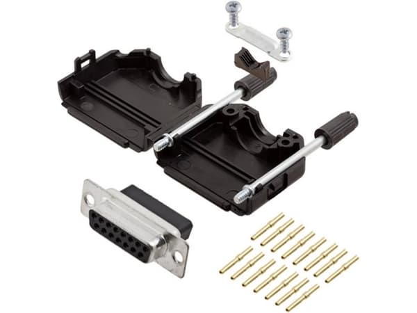 encitech DPPK15-BK-DBCS-K 6355-0078-12 D-SUB bøsningsliste-sæt 180 ° Poltal: 9 Crimp 1 stk