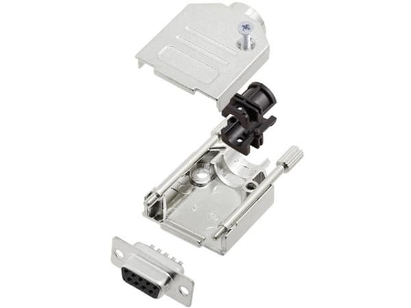 TRU COMPONENTS TCDTZK09DBSK 7709624 D-SUB-skärningssats 180° Antal poler: 9 Lödhuvud 1 st