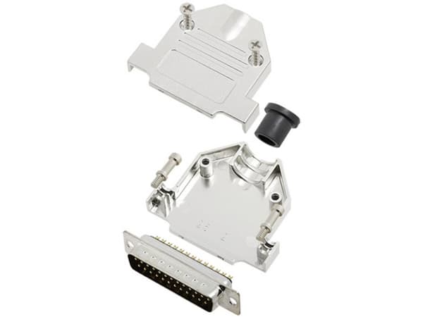 TRU COMPONENTS TCDTNT25MDBPK 7709600 D-SUB tappiliuska 180° Nastojen määrä: 25 Juotoskuppi 1 kpl