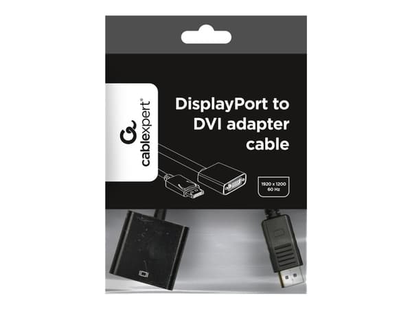 Cablexpert - Videokort - DisplayPort (hane) till DVI-I (hona) - DisplayPort 1.0 - 10 cm - svart
